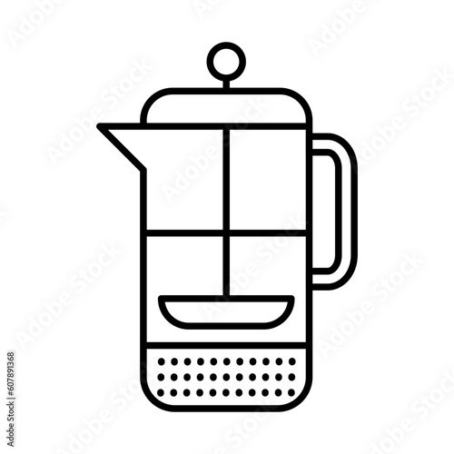 French Press Icon Design