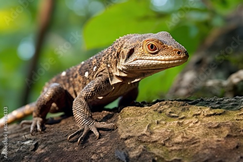 Ackie Monitor lizard in the natural environment, Generative AI