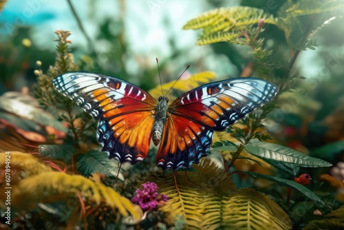 Admiral Butterfly in the natural environment, Generative AI