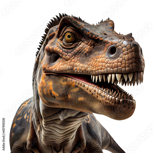 tyrannosaurus rex dinosaur on a transparent background  PNG . Generative AI
