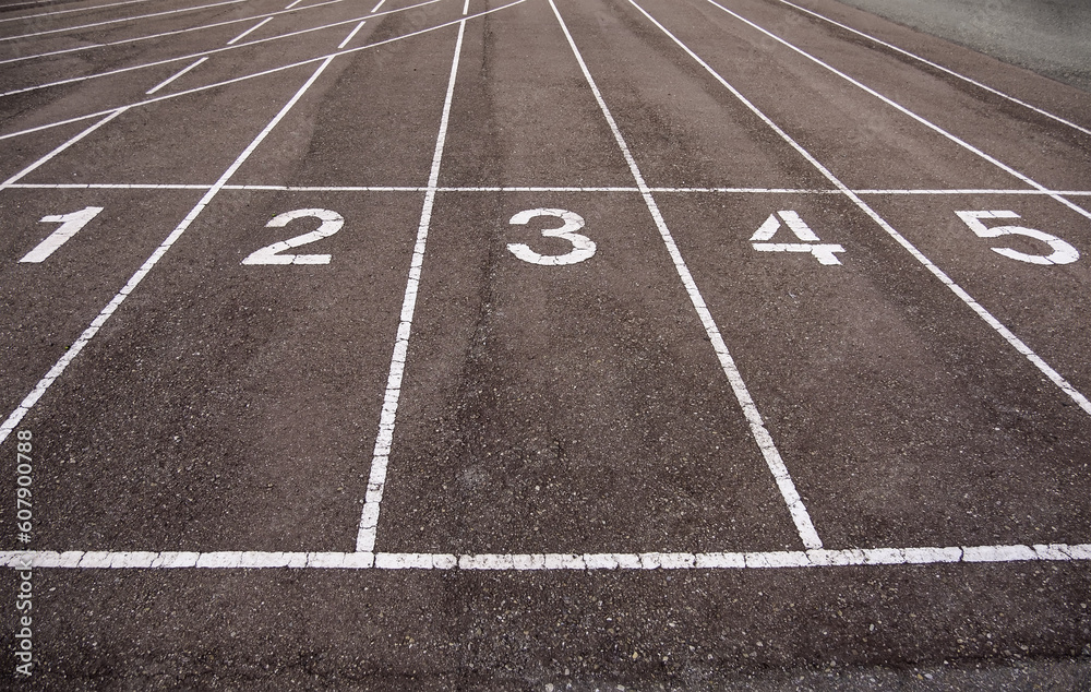 Numbers on a running track