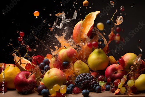 fruits explosion tilt shift photography art