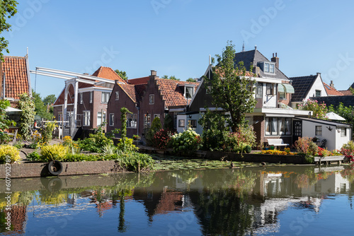 Picturesque small Dutch town Edam in North Holland.
