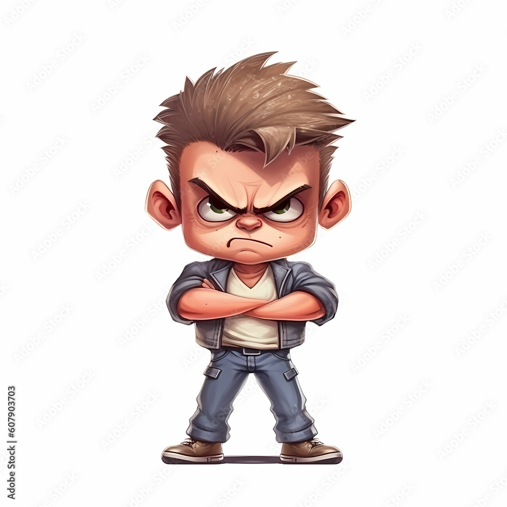 Angry Boy Illustration