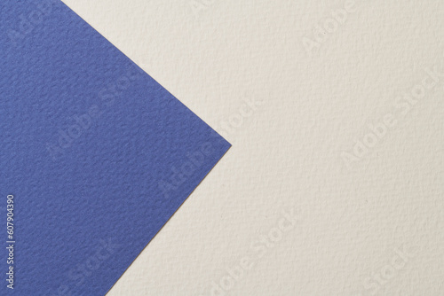 Rough kraft paper background, paper texture blue white colors. Mockup with copy space for text