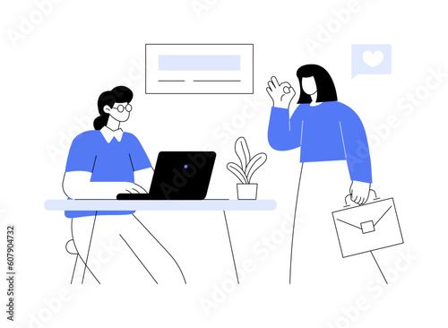 Client satisfaction abstract concept vector illustration.