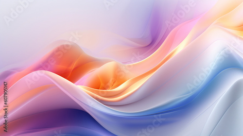 Abstract colorful wave background, Generative AI