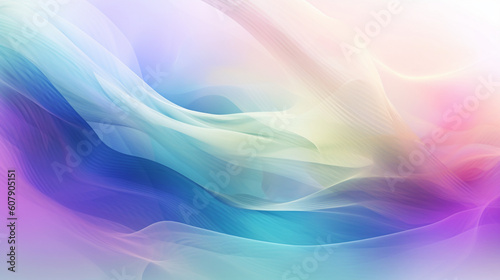 Abstract colorful wave background, Generative AI
