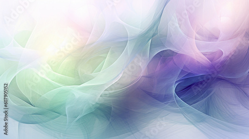 Abstract colorful wave background, Generative AI