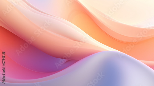 Abstract colorful wave background, Generative AI