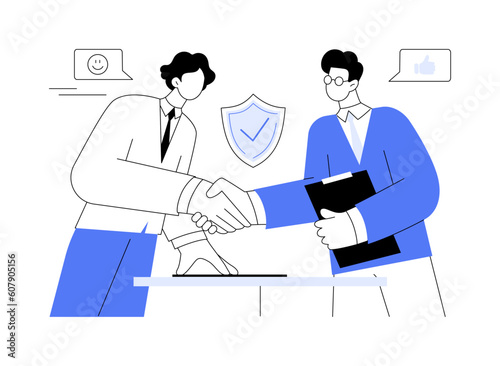 Trust abstract concept vector illustration.