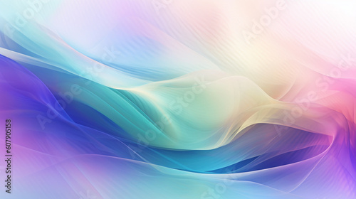 Abstract colorful wave background, Generative AI