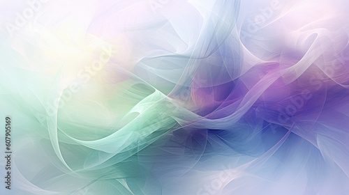 Abstract Green and Purple Background, Generative AI