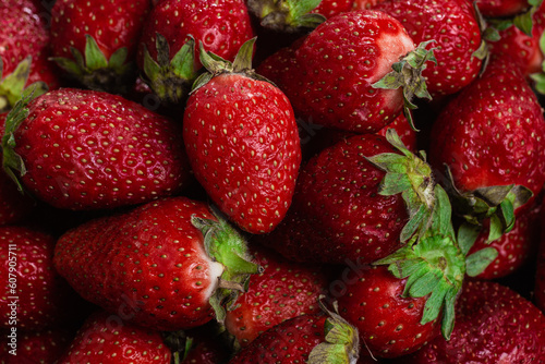 strawberries on market