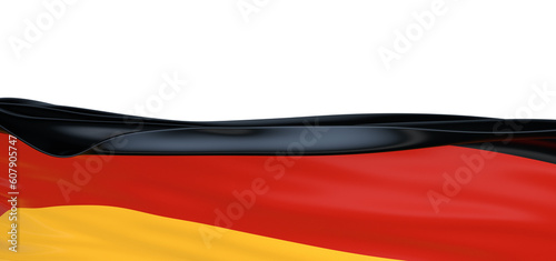 Wavy flag of German. Suitable for background graphic resources. 3D illustration