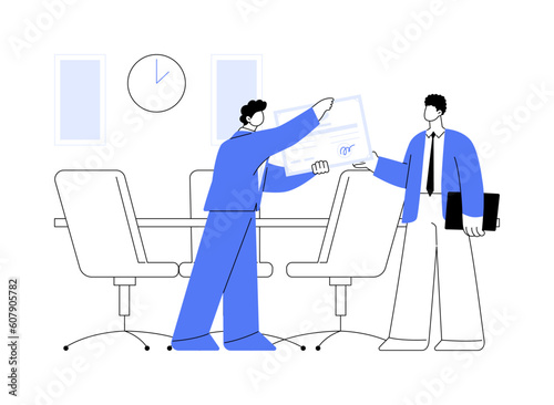 Shares in a company abstract concept vector illustration. © Visual Generation