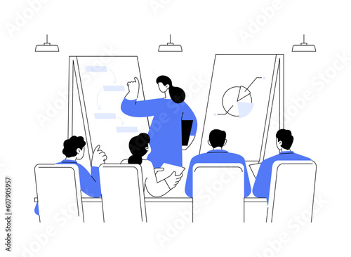 Paid training and development abstract concept vector illustration.