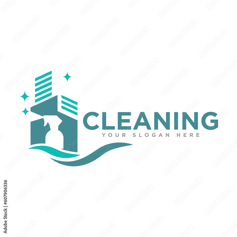 Fototapeta premium Cleaning Service Logo Design Illustration