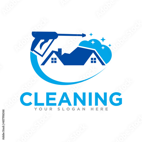 Cleaning Service Logo Design Illustration