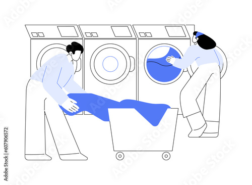 Spot cleaning and laundry abstract concept vector illustration.