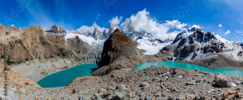 Mount Fitz Roy and Laguna-De-los-Tres, Los Glaciares National Park, Patagonia, Argentina. South America