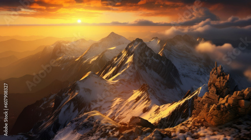 Golden Peaks: A Captivating Journey through Polish Tatras. Generative AI
