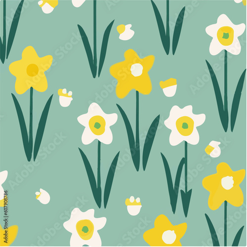 cute simple daffodil pattern, cartoon, minimal, decorate blankets, carpets, for kids, theme print design
