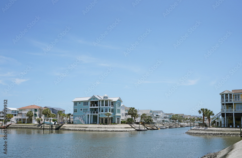 Waterfront homes in Ocean Isle Beach , Brunswick County North Carolina
