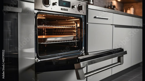 New electric oven in kitchen