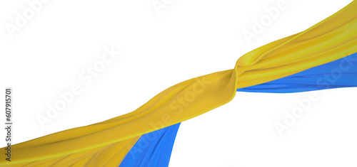 Spectacular Visualization  3D Ukraine Flag Illustration for Creative Projects