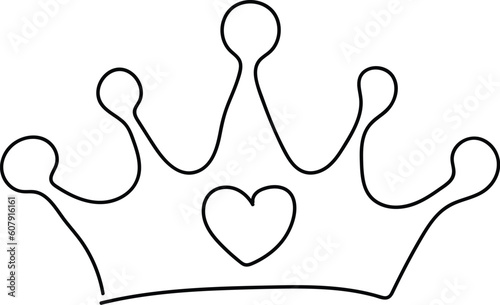 hand drawn princess crown, vector file