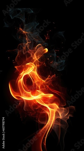 Flames and energy texture background