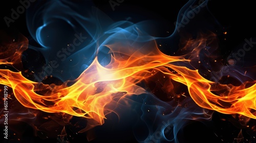 Flames and energy texture background