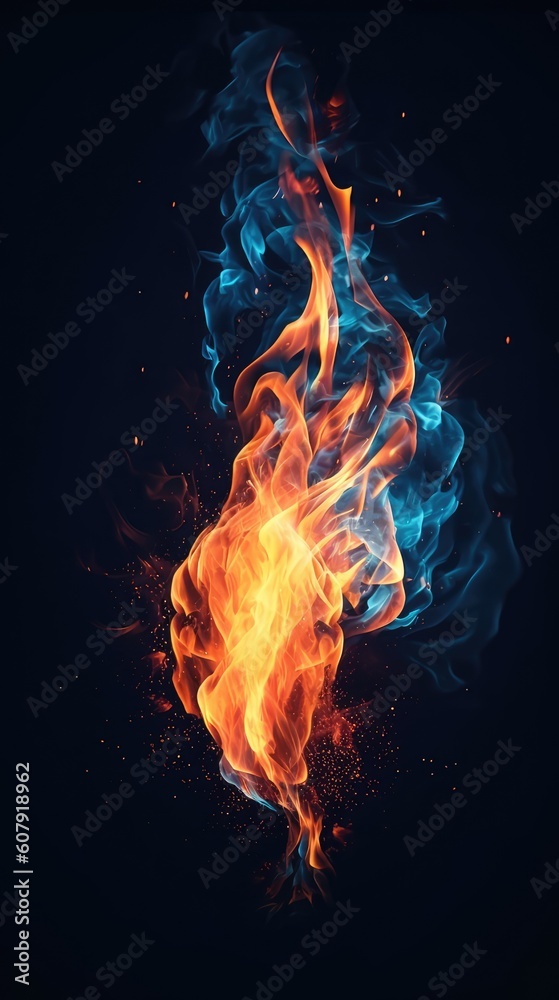 Fototapeta premium Flames and energy texture background
