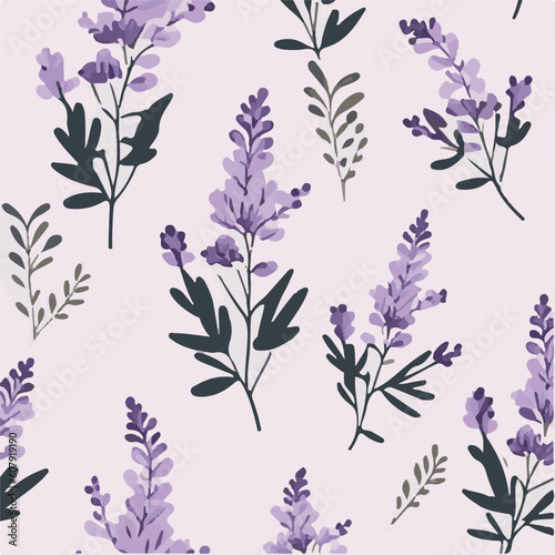 cute simple lavender pattern, cartoon, minimal, decorate blankets, carpets, for kids, theme print design
