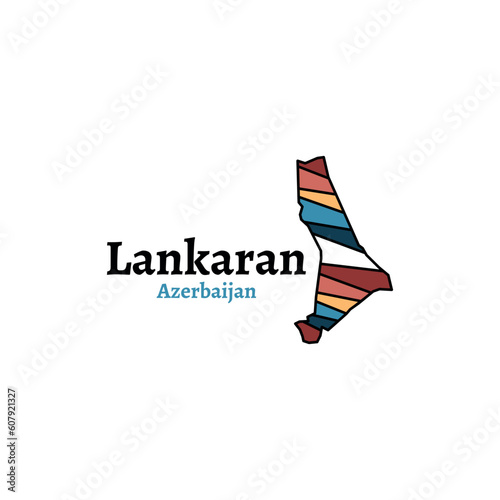 Lankaran Map of Azerbaijan, Azerbaijan Political Map with capital lankaran, national borders illustration