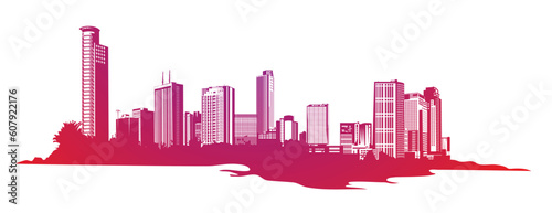 Vector illustration of style urban background