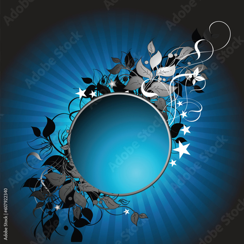 floral frame, this illustration may be usefull as designer work.