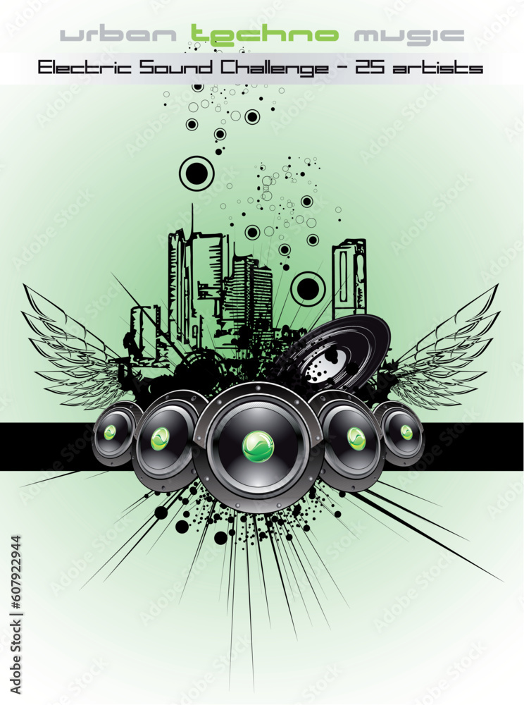 Urban Disco Dancing Music Event Background for Flyers