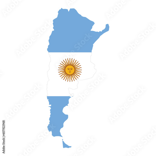 Argentina map vector illustration National flag of Argentina nationalist concept