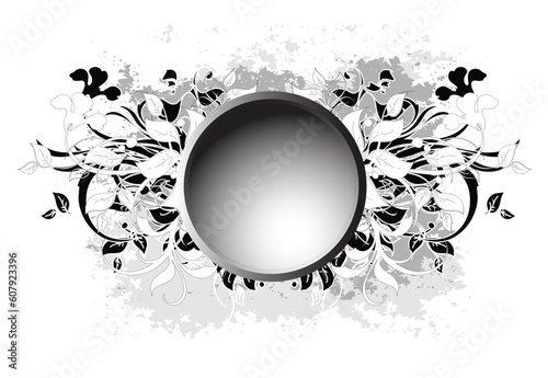 ornamental shield, this illustration may be usefull as designer work.
