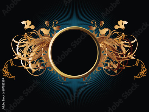 ornamental shield, this illustration may be usefull as designer work.