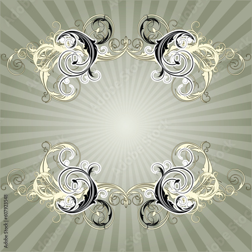 ornate banner, this illustration may be usefull as designer work.