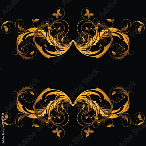 ornate banner, this illustration may be usefull as designer work.