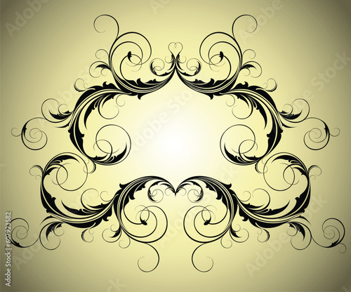 ornate banner, this illustration may be usefull as designer work.