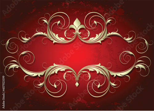 ornate banner, this illustration may be usefull as designer work.