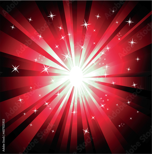 Magic Lights Explosion with a lot of colors and stars