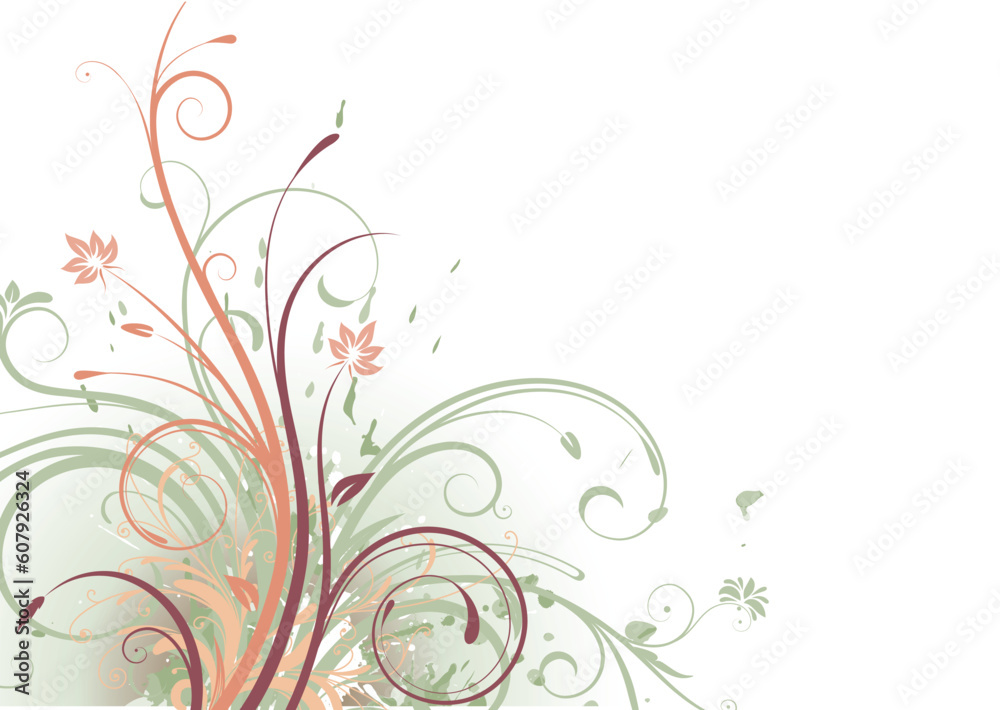 Vector illustration of Grunge Floral Background Vector illustration of Grunge Floral Background