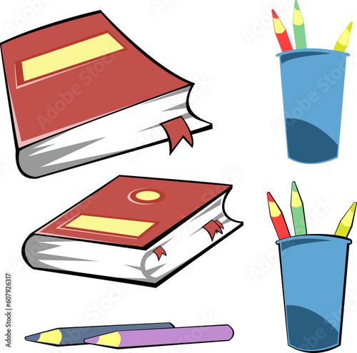 vector collection of school objects