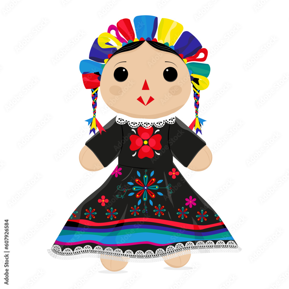 Legacy in a Traditional Mexican Doll. From her colorful and detailed dress to her characteristic ornaments, every element of this doll evokes the craftsmanship and dedication of Mexican artisans. Legacy in a Traditional Mexican Doll. From her colorful and detailed dress to her characteristic ornaments, every element of this doll evokes the craftsmanship and dedication of Mexican artisans.